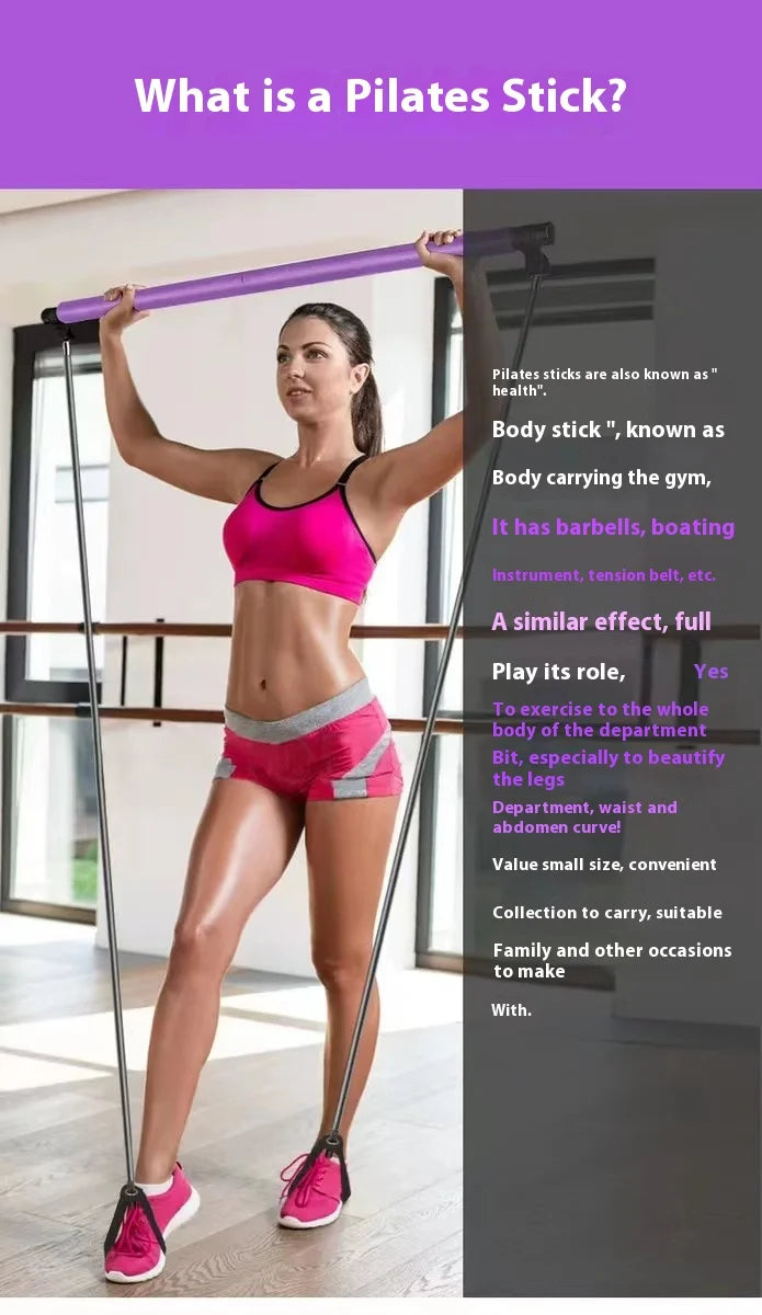 Drążek Pilates z gumami oporowymi