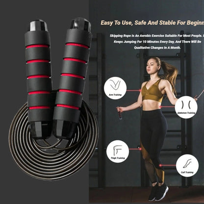 Jump Rope Steel Wire Skipping Exercise Adjustable Jumping Fitness Workout Training Home Sport Equipment Tangle-Free Student