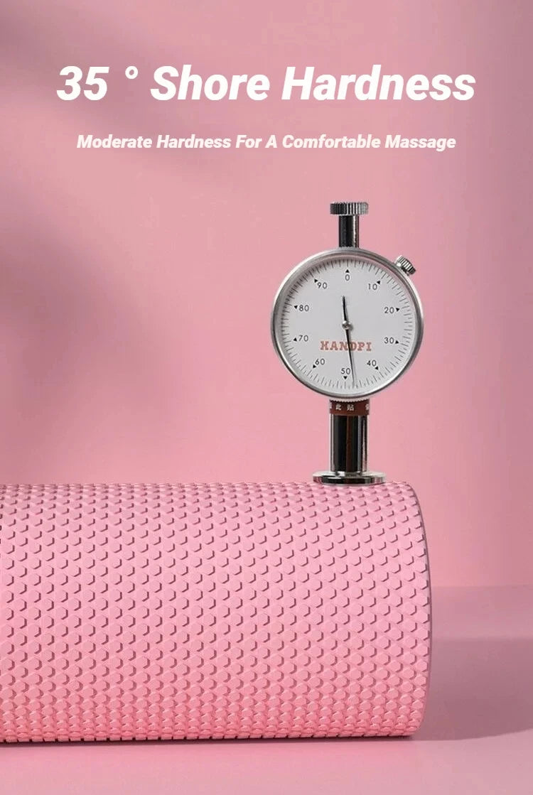 Hexagonal Yoga Roller: Round EVA Foam Cylinder for Pilates & Enhanced Home Workouts (Diameter 9.5cm, Length 29.7cm)