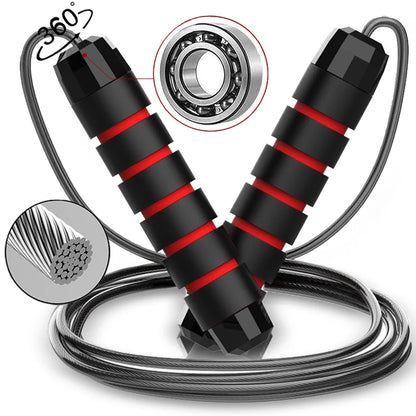 Jump Rope Steel Wire Skipping Exercise Adjustable Jumping Fitness Workout Training Home Sport Equipment Tangle-Free Student