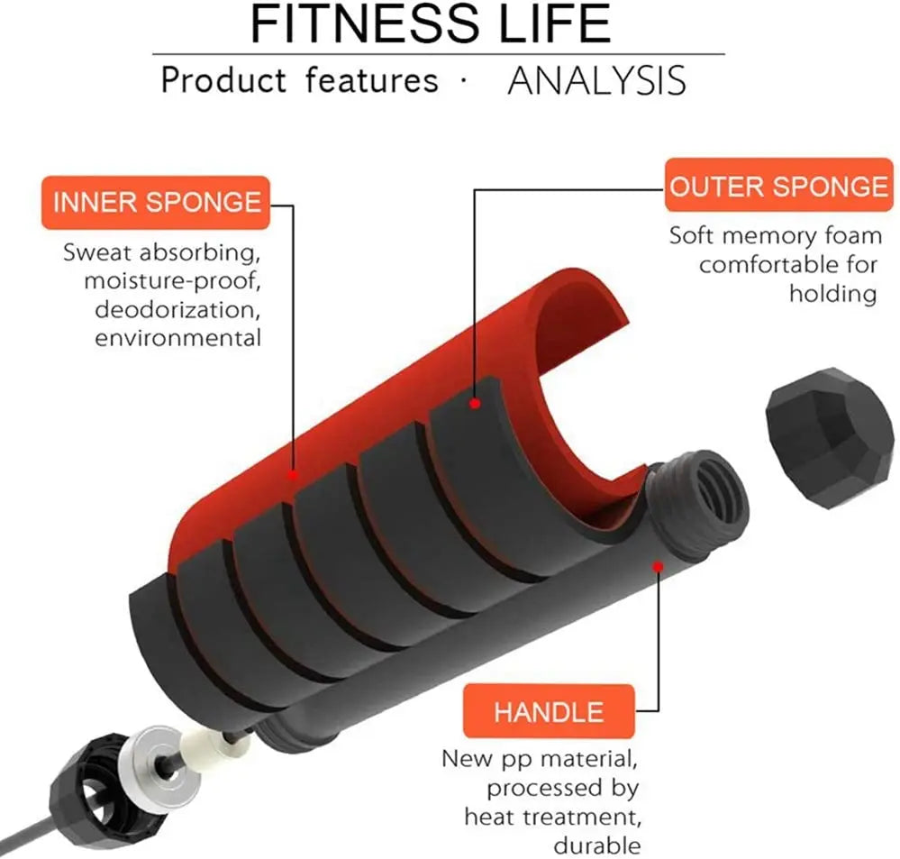 Skakanka fitness z łożyskami kulkowymi