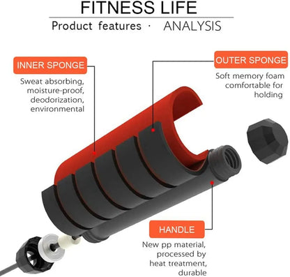 Skakanka fitness z łożyskami kulkowymi